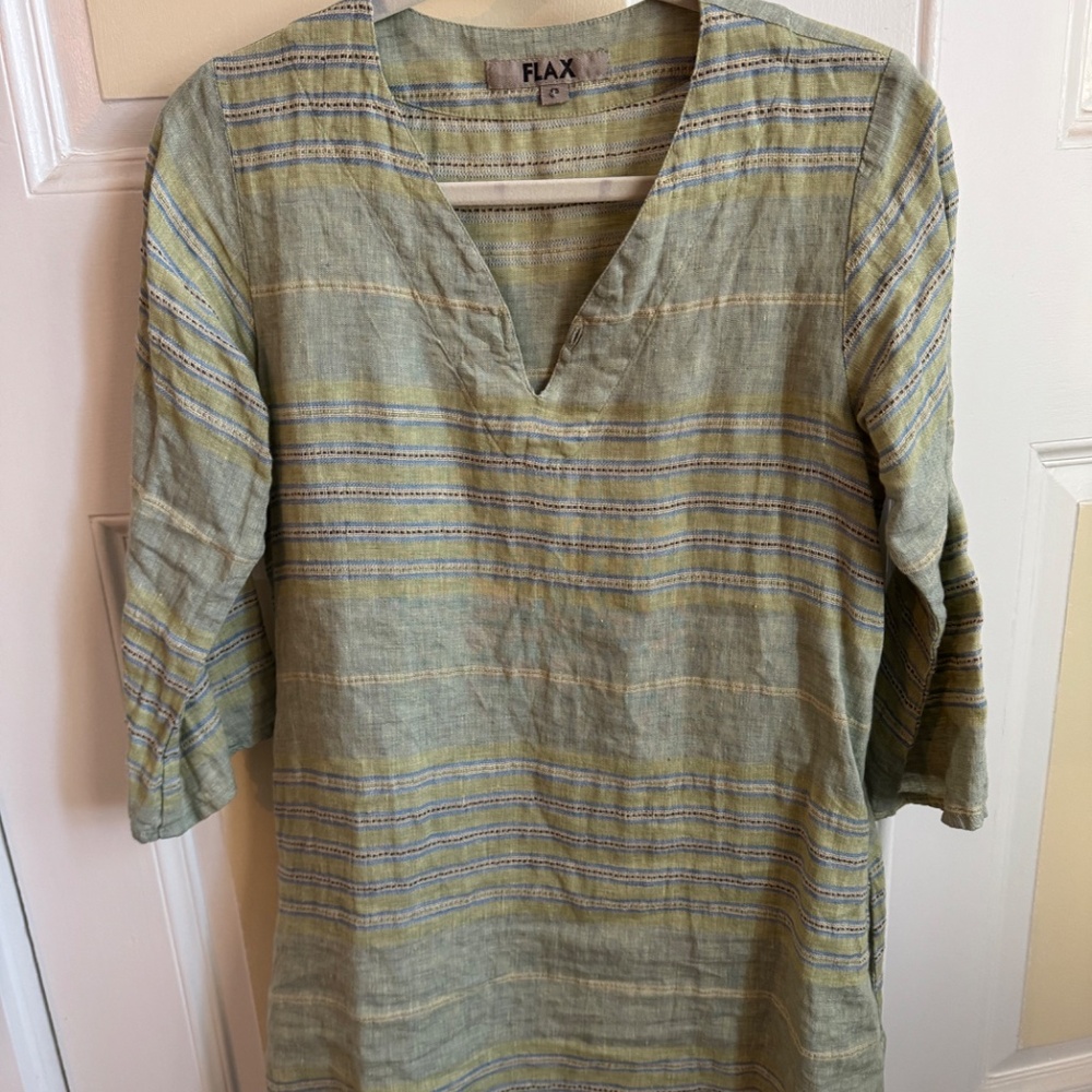 Flax Linen Striped Ttunic